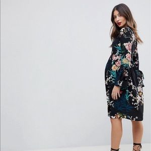 ASOS Queen Bee maternity floral skater dress